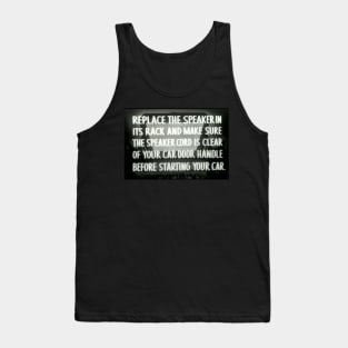 Drive In RETURN SPEAKER Tank Top